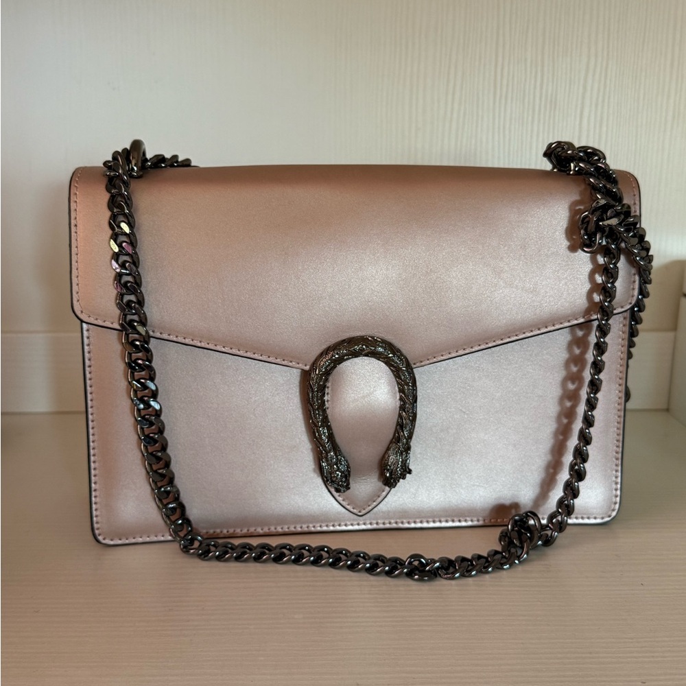 Elegant Pink Chain Shoulder Bag